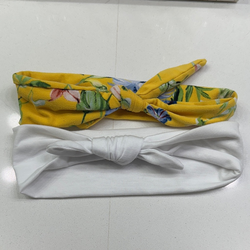 Floral Yellow and White headbands